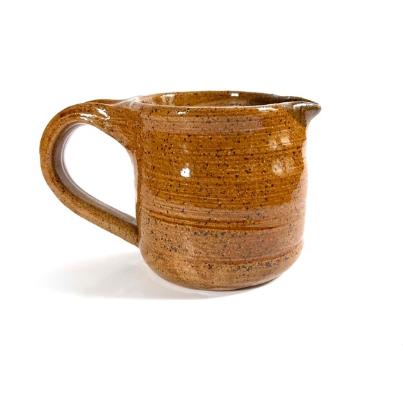 Handmade Kiln fired Short Pitcher Heavy For Size Name Carved In bottom James - Picture 8 of 9